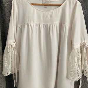 LOFT Cream Blouse, Size L